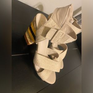 Multi colored wedges ( never worn )